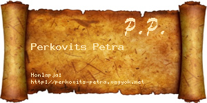 Perkovits Petra névjegykártya